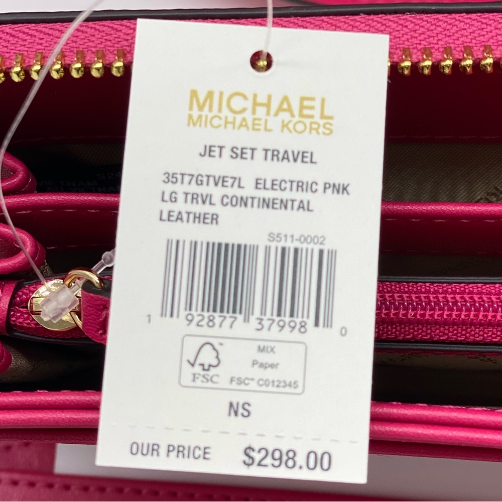 Michael Kors Jet Set Large Logo
Shoulder Bag Chain Tote And Wallet Set Pink - Picture 14 of 16